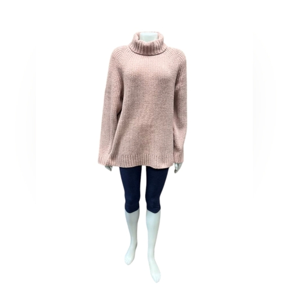 Roots Knit Turtleneck EUC Dusty Rose Longsleeve Size Medium - Picture 1 of 10